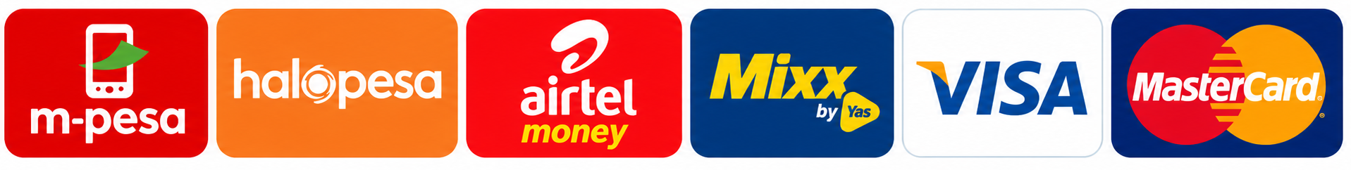 Payment methods we accept